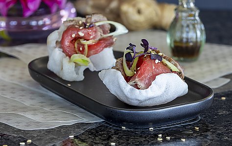 Asiatisches Rinder-Carpaccio zum Apero