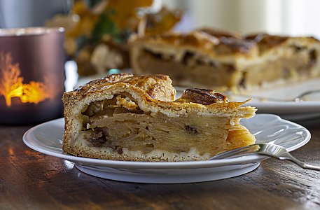 Gedeckter Apfelkuchen