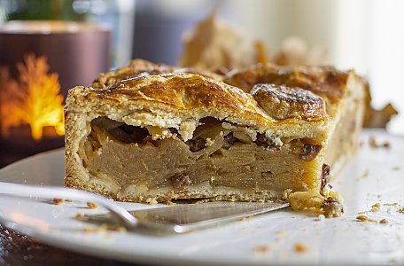 Gedeckter Apfelkuchen