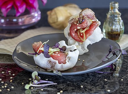 Asiatisches Rinder-Carpaccio zum Apero