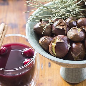 Maroni mit Glühwein