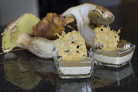 Steinpilz-Panacotta