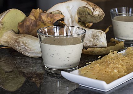 Steinpilz-Panacotta