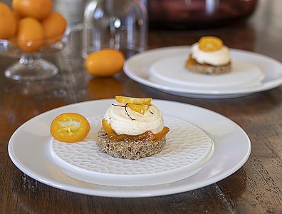 Weinbergkäse mit Kumquat-Chutney
